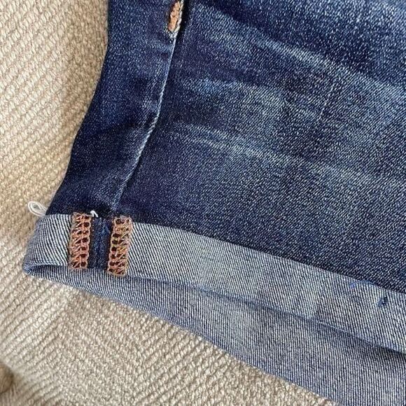 American Eagle Denim Jean Shorts Cuffed Hi Rise 6 - Picture 4 of 7